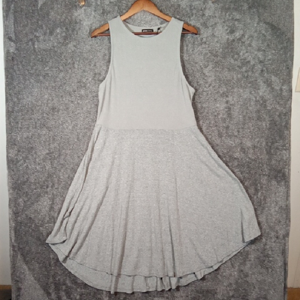 Prana Cozy Up Bayjour Midi Heather Gray Dress Hemp Blend Swing  Sz Xl